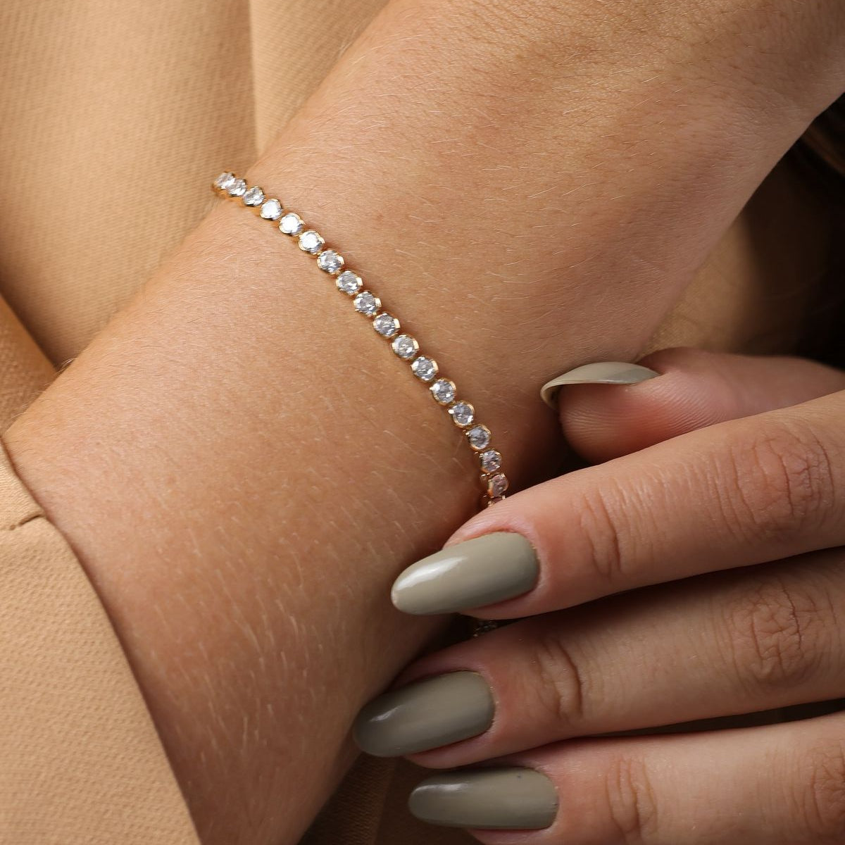 Pulseira Americana Cravejada Noiré