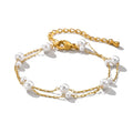 Pulseira Multicamadas de Pérolas