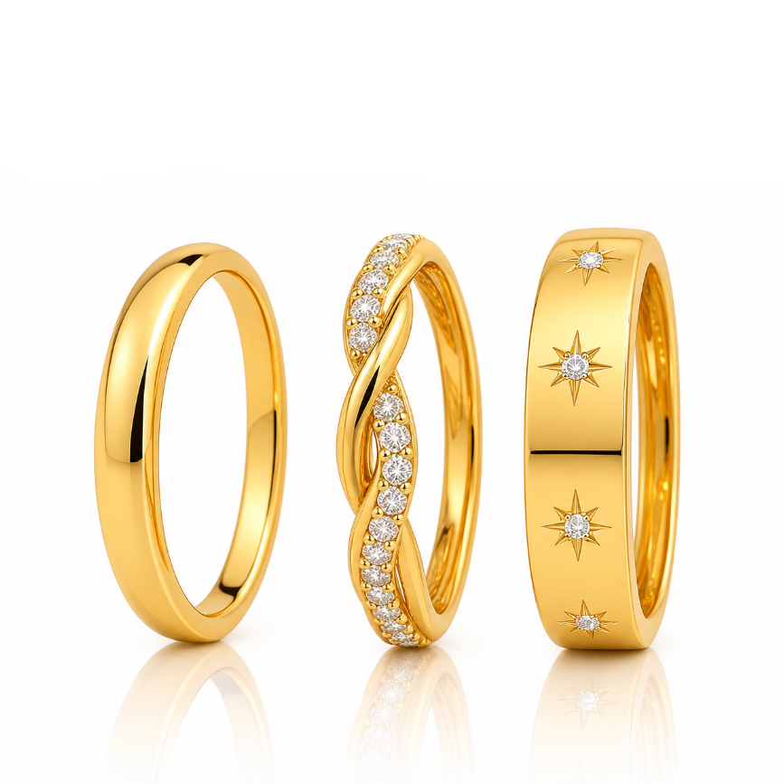 Conjunto 3 Anéis Sol