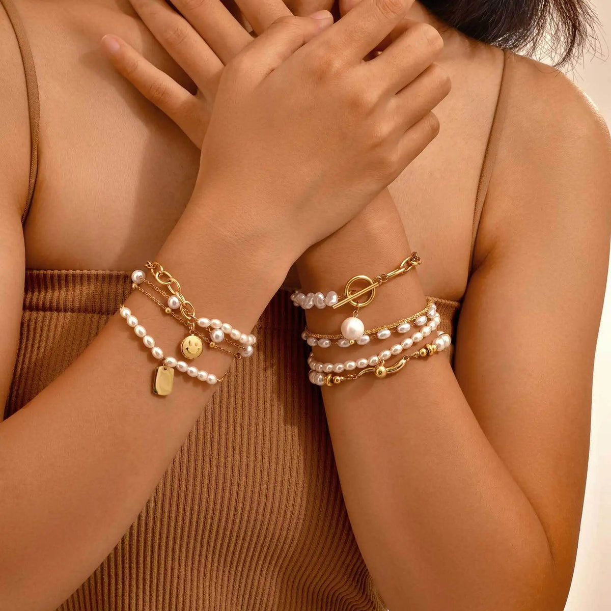 Pulseira de Corrente de Pérola Isis
