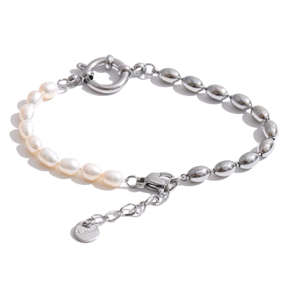 Pulseira Esferas com Pérolas Água Doce