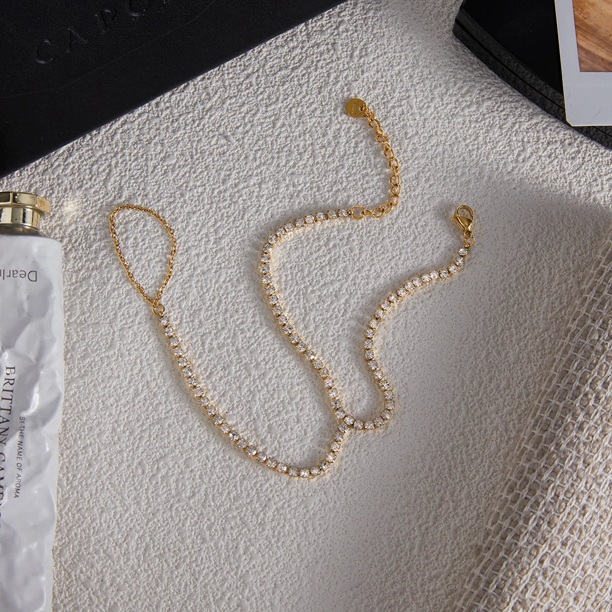 Pulseira de Mão com Brilhantes Luxe