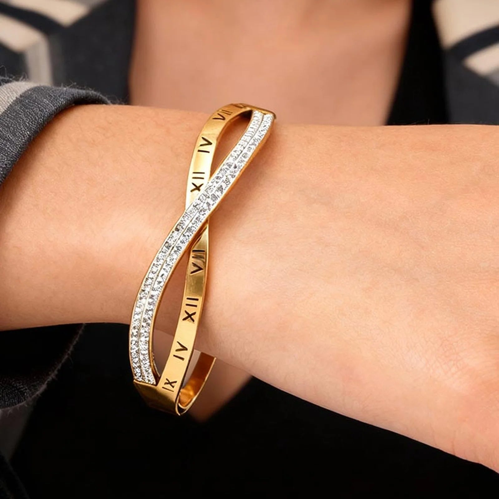 Bracelete Roma Duplo C/ Brilhantes