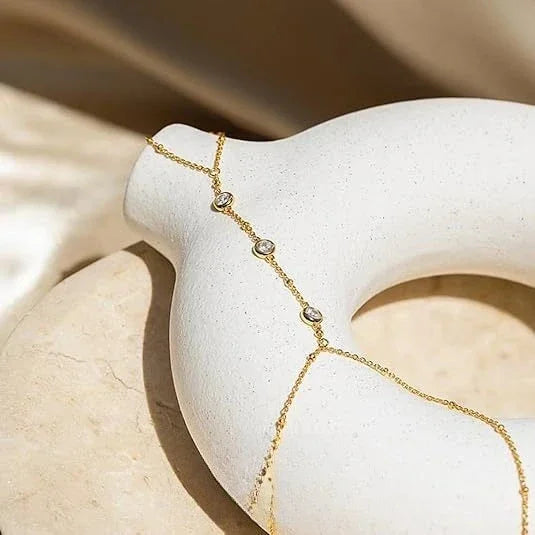 Pulseira de Mão C/ Brilhantes