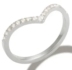 Personalidade redonda contas anel banda pequeno cristal claro zircão à prova dwaterproof água anéis de ouro aço inoxidável simples granular jóias finas
