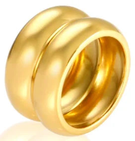 Personalidade redonda contas anel banda pequeno cristal claro zircão à prova dwaterproof água anéis de ouro aço inoxidável simples granular jóias finas
