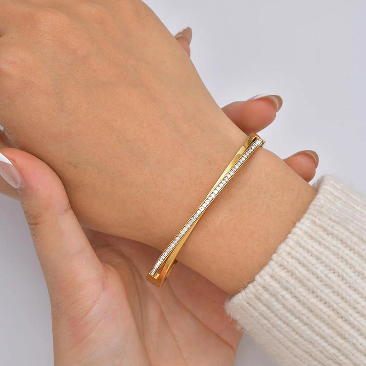 Bracelete Duplo C/ Brilhantes