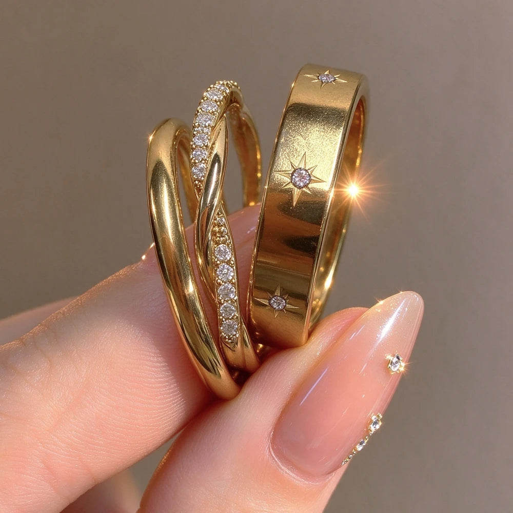Conjunto 3 Anéis Sol