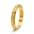 Anel Anti Estresse Dourado Rotativo Monic