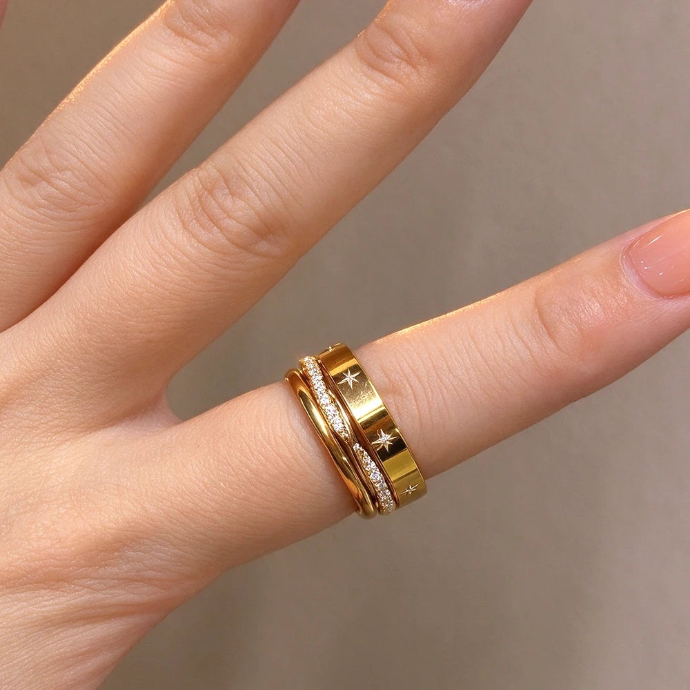 Conjunto 3 Anéis Sol