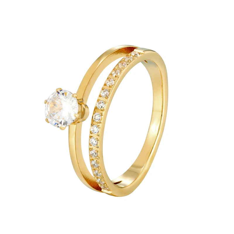 Anel Cristal Duplo