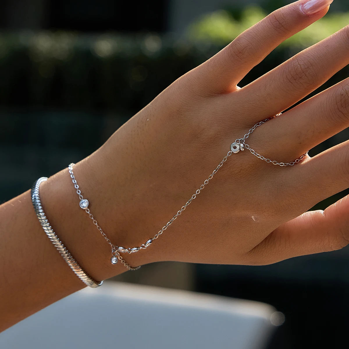 Pulseira De Mão C/ Zircônias