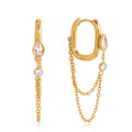 Brincos Gold C/ Corrente