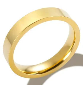 Personalidade redonda contas anel banda pequeno cristal claro zircão à prova dwaterproof água anéis de ouro aço inoxidável simples granular jóias finas