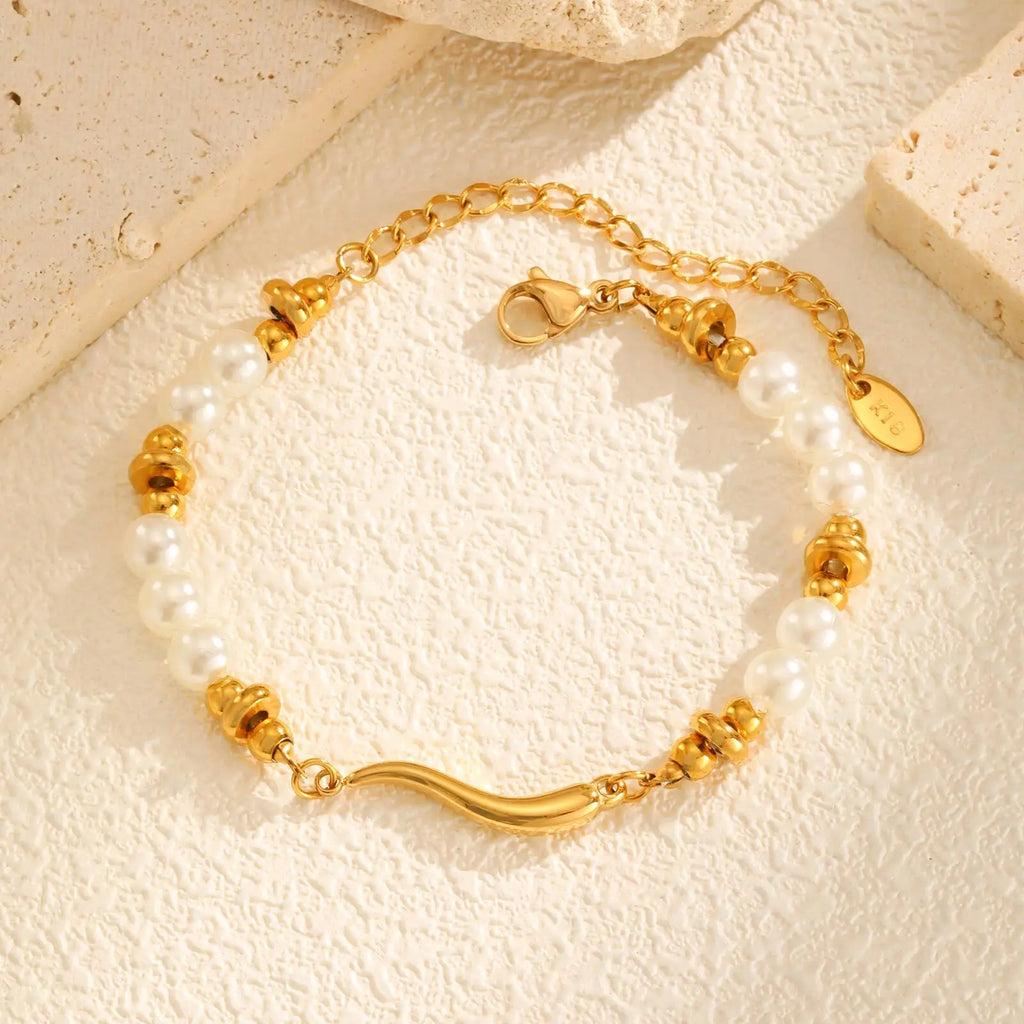 Pulseira de Esferas com Pérolas Isis