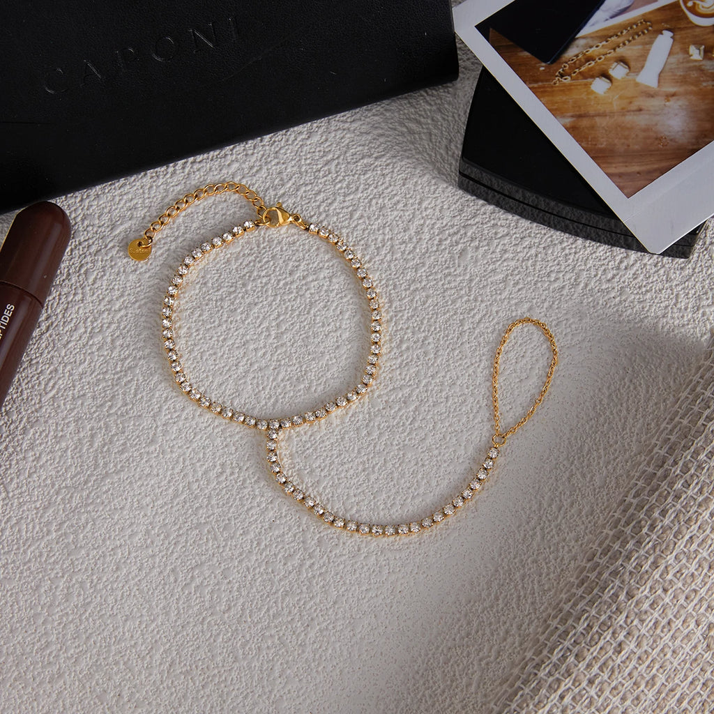 Pulseira de Mão com Brilhantes Luxe