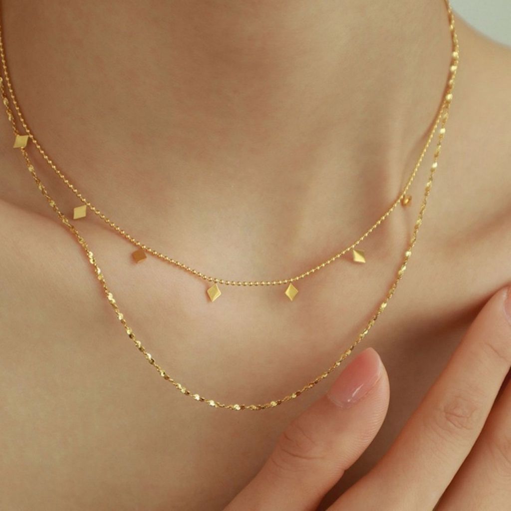Colar Europe Duplo Dourado