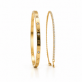 Conjunto Bracelete Romano + Riviera Noiré Dourada