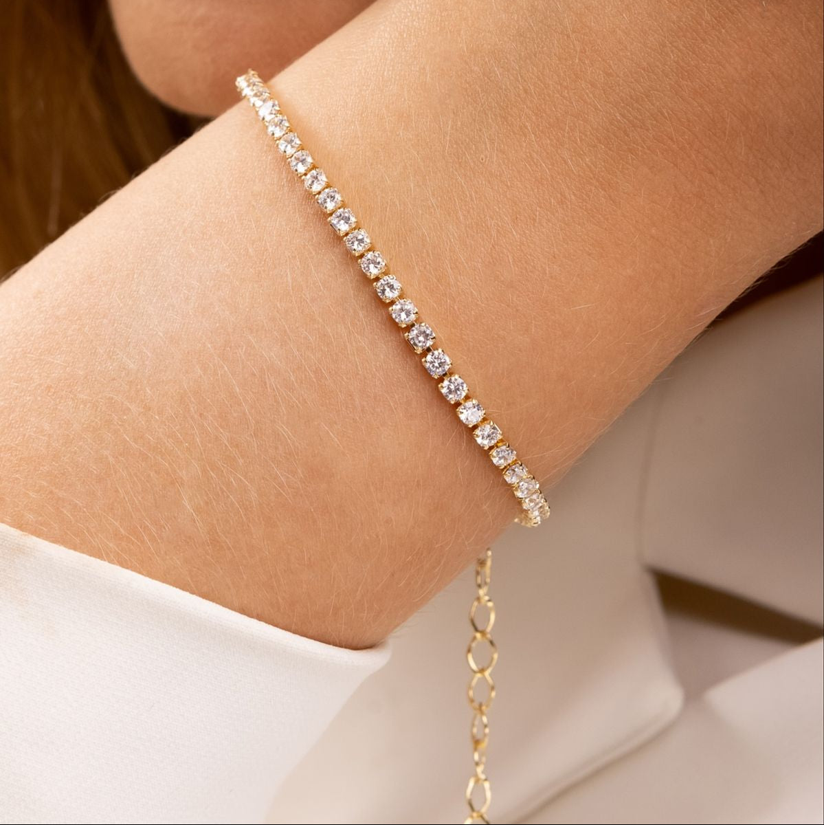 Pulseira Americana Cravejada Noiré