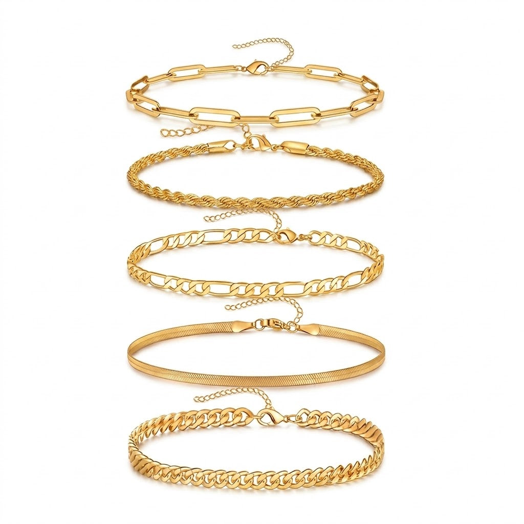 Conjunto 5 Pulseiras Essential