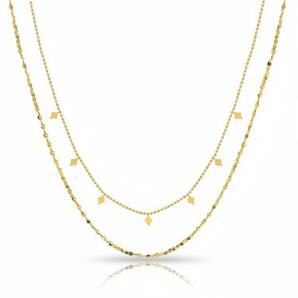 Colar Europe Duplo Dourado