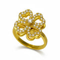Anel Anti Estresse Dourado Cravejado