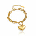 Pulseira Love Heart Dourada