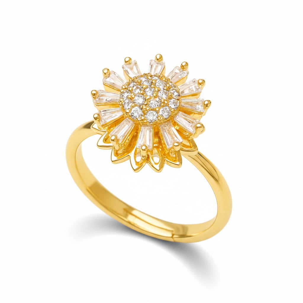 Anel Anti Estresse Dourado Sol Precioso
