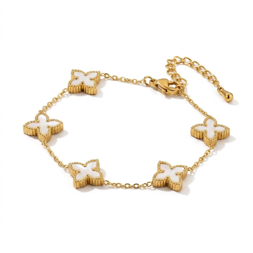 Pulseira Pétalas Brancas