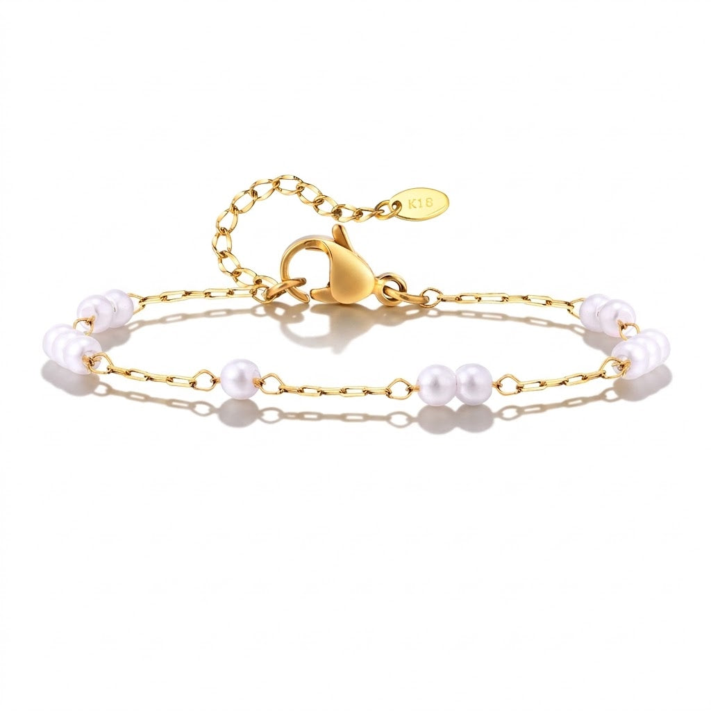Pulseira de Pérolas Delicada