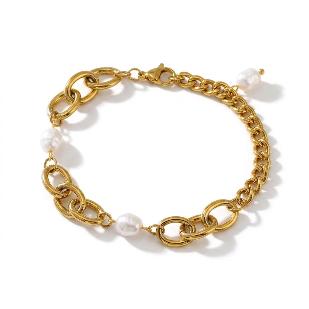 Pulseira Pérolas de Corrente