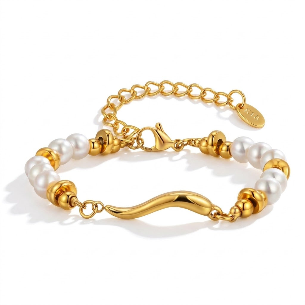 Pulseira de Esferas com Pérolas Isis